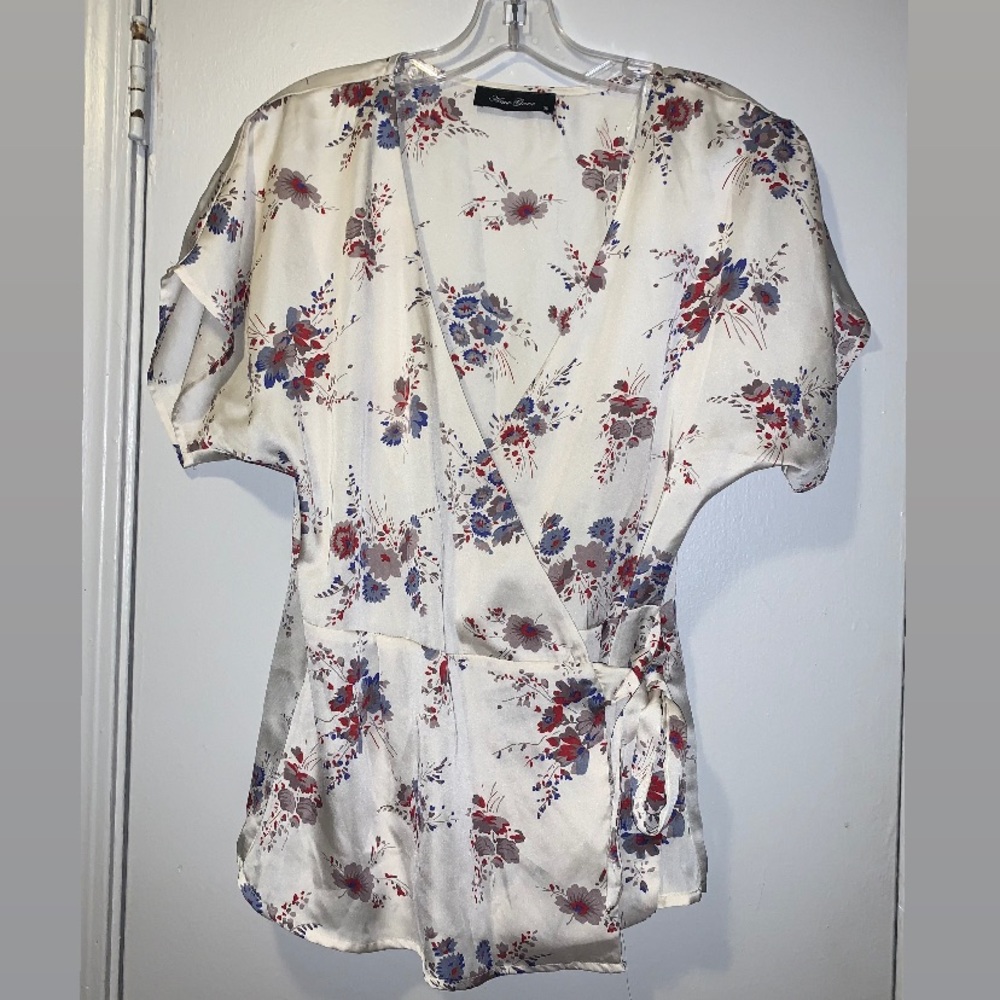 Tie cross over blouse